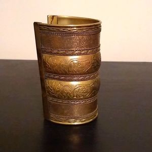 Gold cuff bracelet